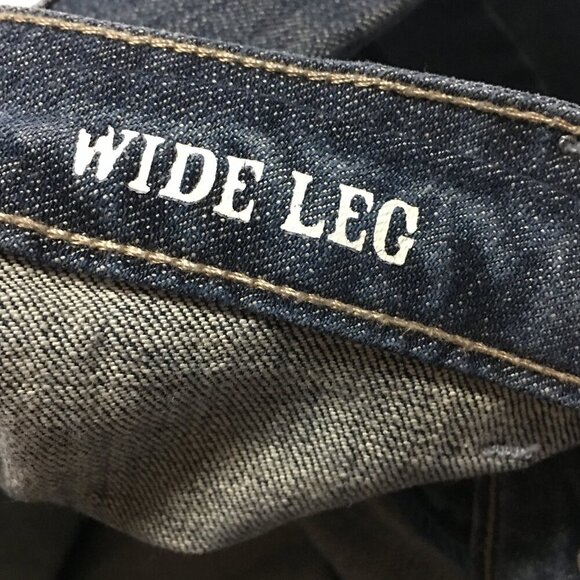 Mossimo Women Low Rise Y2K 90's Blue Wide Leg Dark Wash Jeans Denim size 9 - Picture 6 of 11